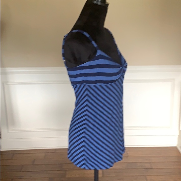 Ella Moss Spaghetti Strap Sweetheart Stripe Top L - Picture 3 of 8